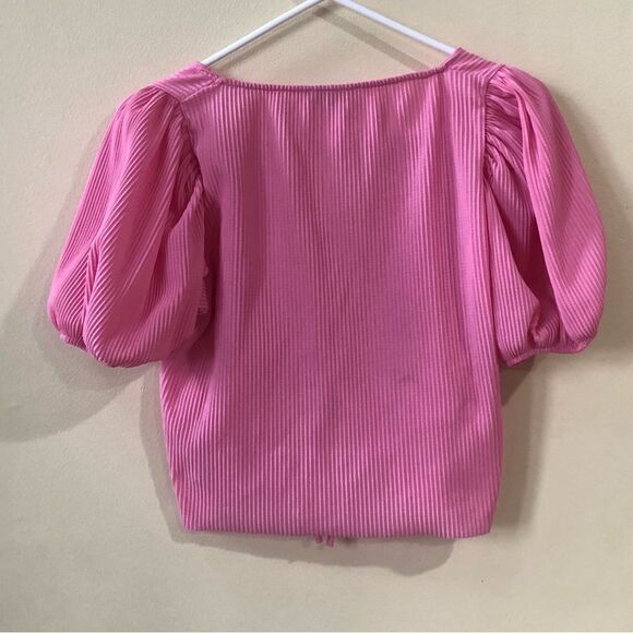 Zara Pink Ruched Crop Top - Picture 5 of 6